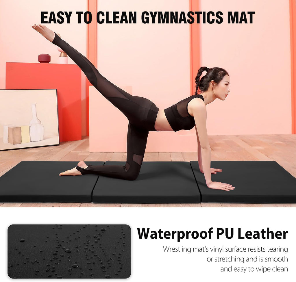 Skiennix Yoga Mat - Thick 2-Inch Workout Flooring for Home Gym | Foldable Foam for Kids & Adults