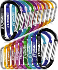 Skiennix 20-Pack Carabiner Clips - Durable Small D-Ring Hooks for Outdoor Use, 2.7" Size