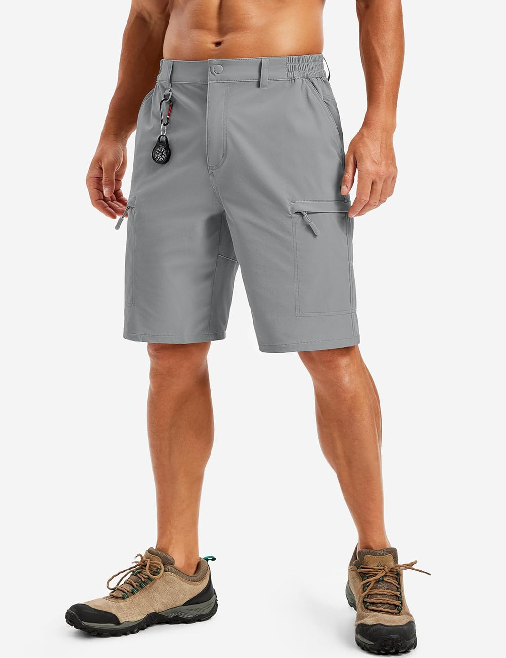 TACVASEN Men's Hiking Cargo Shorts - Quick Dry Lightweight Tactical Shorts with Multi Pockets for Outdoor Activities