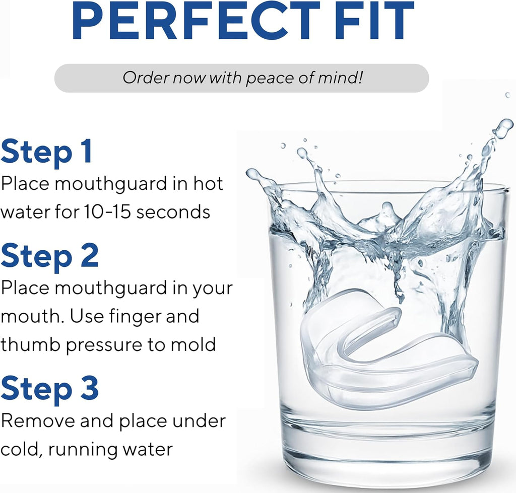 ProDental Sports Mouth Guard - Custom Fit, BPA-Free Mouthguards for Adults & Teens | 2 Pack, Soft & Moldable
