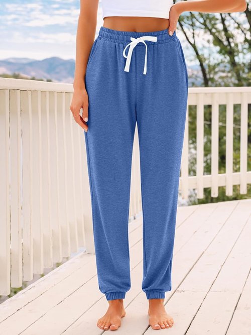 AUTOMET High-Waisted Sweatpants - Comfortable Lounge Pants with Pockets for All Seasons