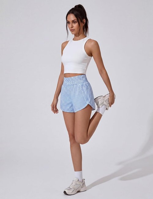 BMJL Women's Athletic Shorts - High Waisted Running Shorts with Pocket | 2.5" Sporty Gym Workout