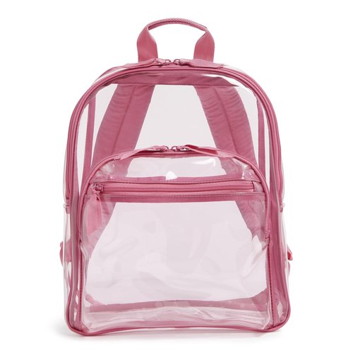 Clear Large Backpack, Ibis Rose, One Size