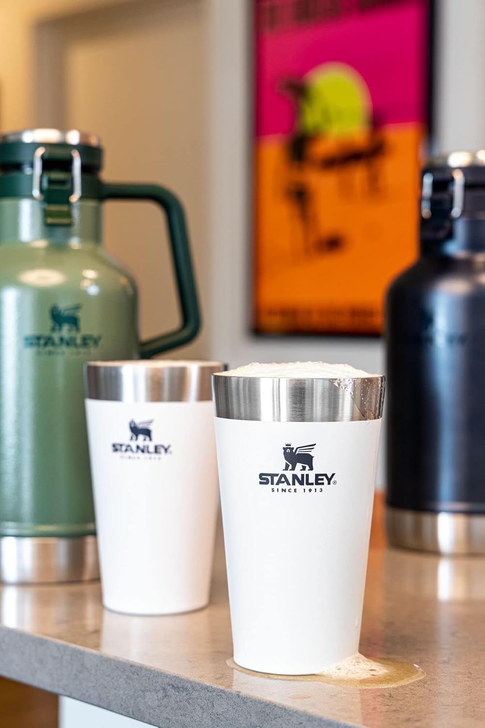 STANLEY Adventure Beer Pint - Durable Stackable Design for Outdoor Fun | 16 oz, Stainless Steel