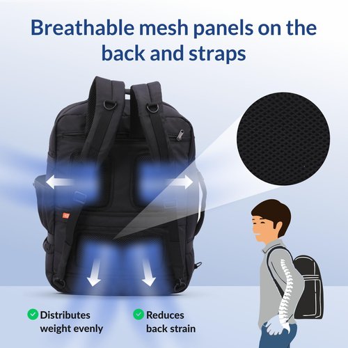 Aerolite AA & Delta Airlines Travel Backpack for Adults - Maximium Size Personal Item Backpack 18”x14”x9” with YKK Zippers | Lightweight & Eco Friendly Shoulder Backpack with USB Charging Port