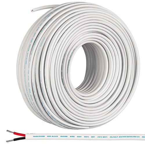 GS Power 100 Ft Marine Wire - 18 Gauge Oxygen-Free Tinned Copper Electrical Cable for Boats & RVs