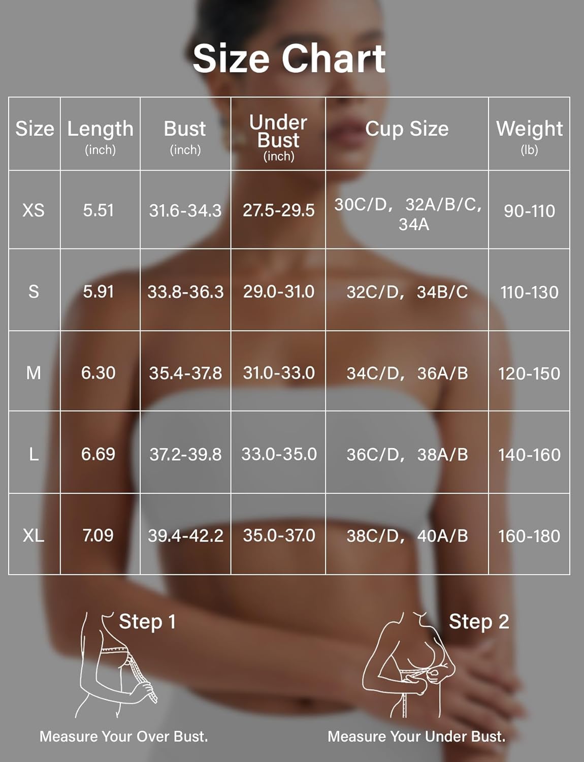 VOYJOY Backless Bandeau Bra - Adjustable Workout Top for Comfort & Support | Basic Tank Design