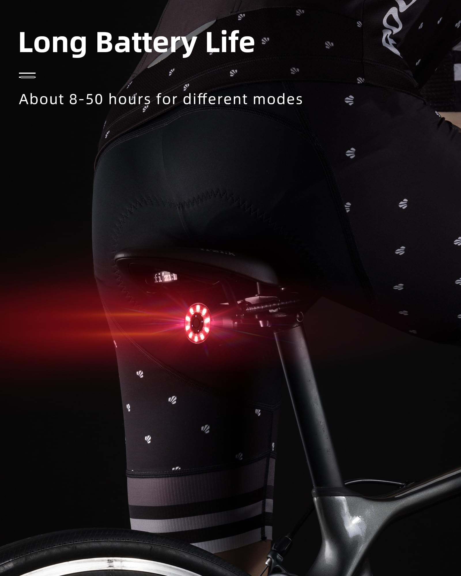 ROCKBROS Bike Tail Light, Rear Bike Light, 5 Modes, Type-C Rechargeable, 1oz Lightweight, IPX5, Aluminum Alloy Bike Taillight for Night Riding