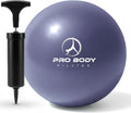 ProBody Pilates Exercise Ball - 9 Inch Stability Ball with Pump for Yoga, Core & Physical Therapy