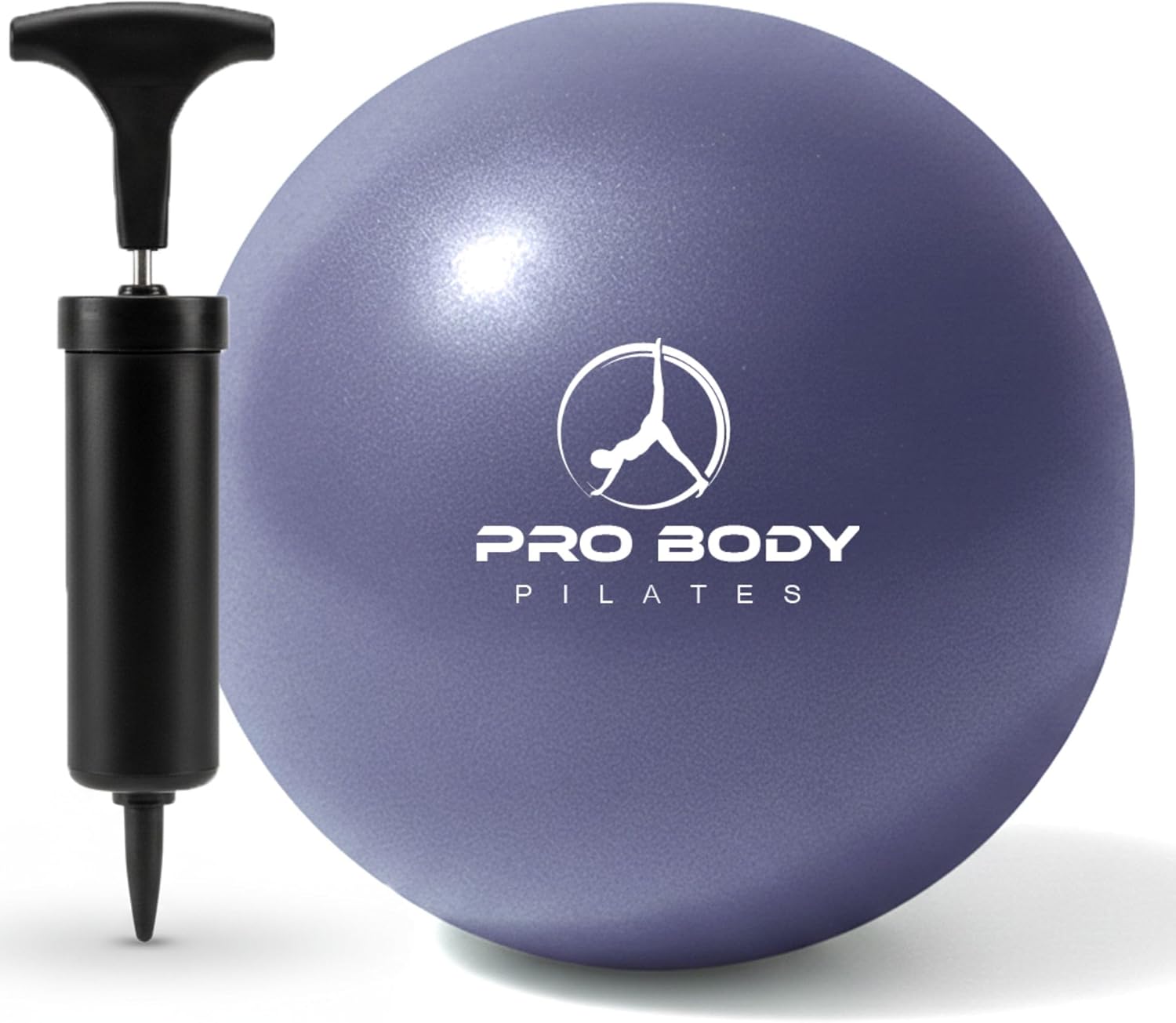 ProBody Pilates Exercise Ball - 9 Inch Stability Ball with Pump for Yoga, Core & Physical Therapy