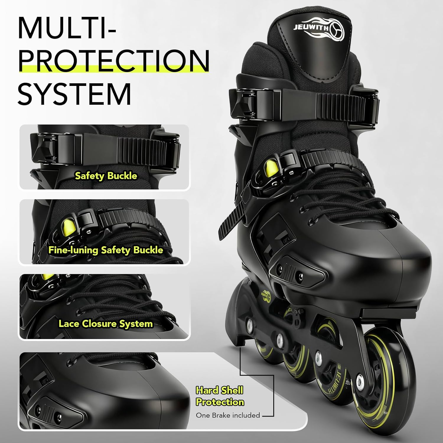 Skiennix Inline Skates for Kids | Adjustable Size with Light-Up Wheels | Perfect for Beginners