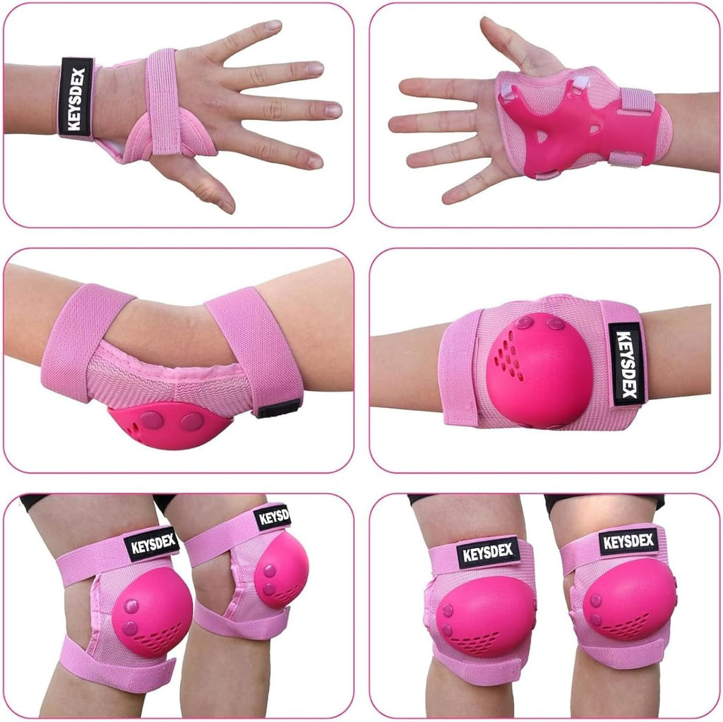 Skiennix Kids Protective Gear Set - Knee, Elbow & Wrist Pads for Ages 3-15 | Perfect for Skateboarding, Cycling & More
