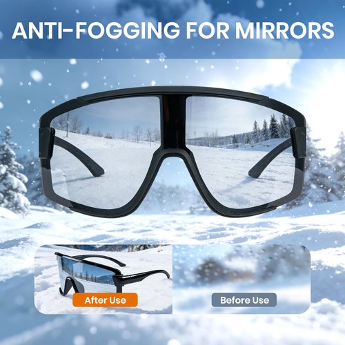 Cyxus Snow Shoveling Goggles for Men, Polarized Anti-Fog Windproof UV400 Protection Winter Gear Work P1584