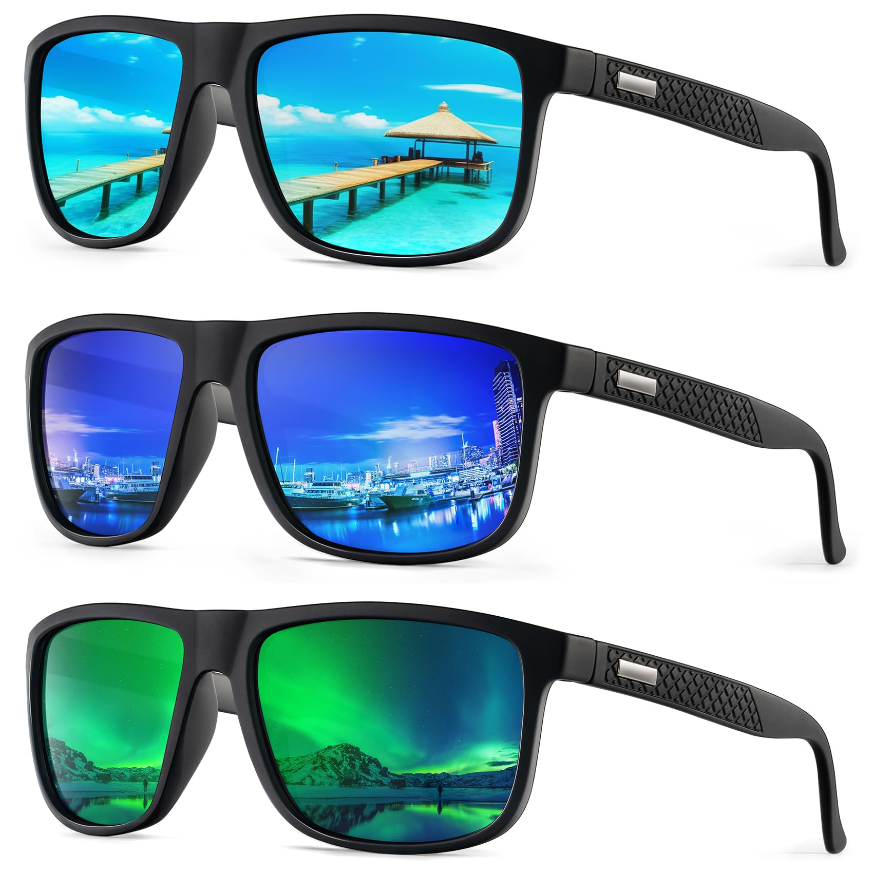 KALIYADI Sunglasses-Men Polarized-Sunglasses Mens Sun glasses: Sun Glasses Polarized UV Protection Unisex Driving Fishing Golf