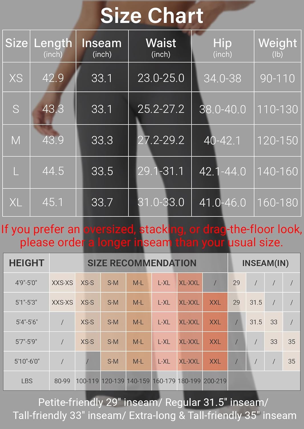 YEOREO High Waist Workout Leggings - No Front Seam, Buttery Soft Yoga Pants | 29"/31.5"/33"/35" Sizes