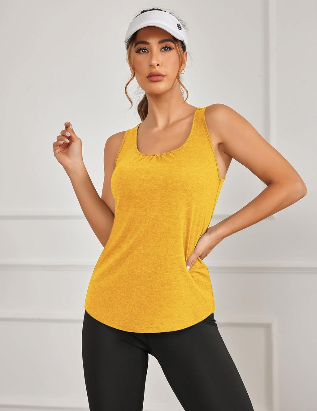 PINSPARK Workout Tops for Women - Lightweight Racerback Tank Tops | 2-Pack Athletic Running Shirts, S-3XL
