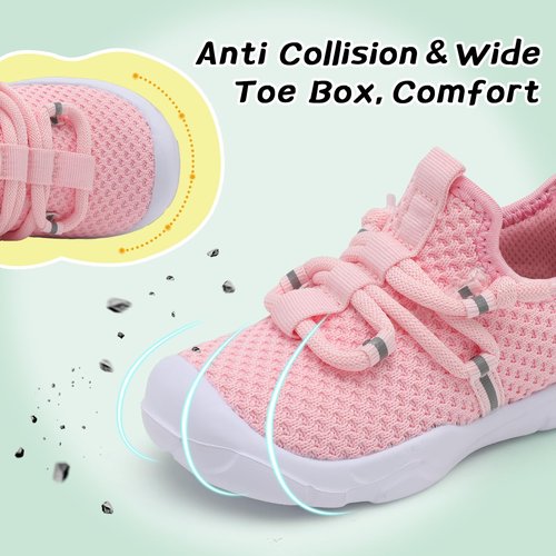 Centipede Demon Toddler Shoes Boys Girls Barefoot Shoes Kids Baby Breathable Walking Running Shoe Slip on Sneakers Lightweight Outdoor Athletic Tennis Shoe 5 Toddler Pink