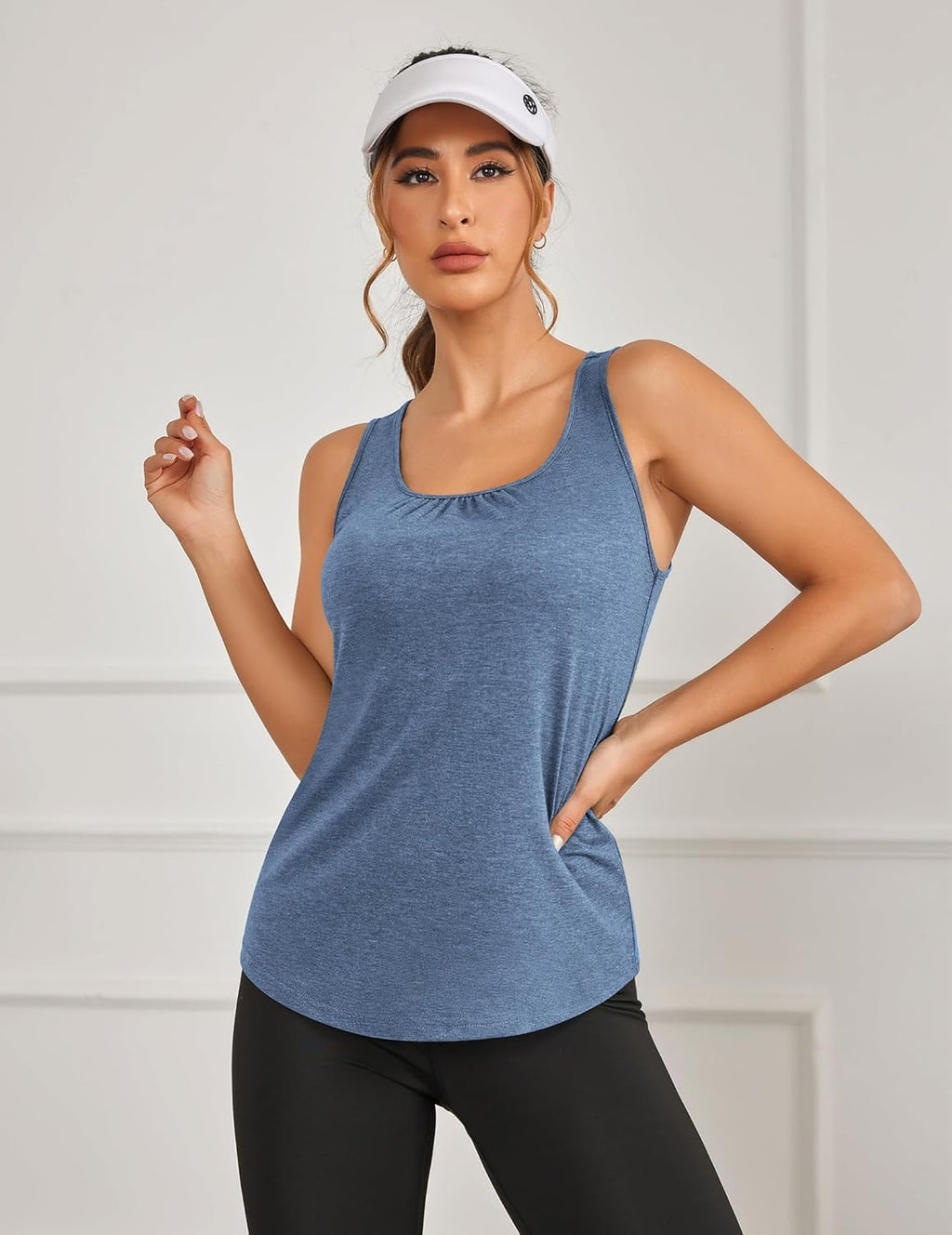 PINSPARK Women's Workout Tops - Lightweight Racerback Tank for Yoga & Gym | 2-Pack, S-3XL