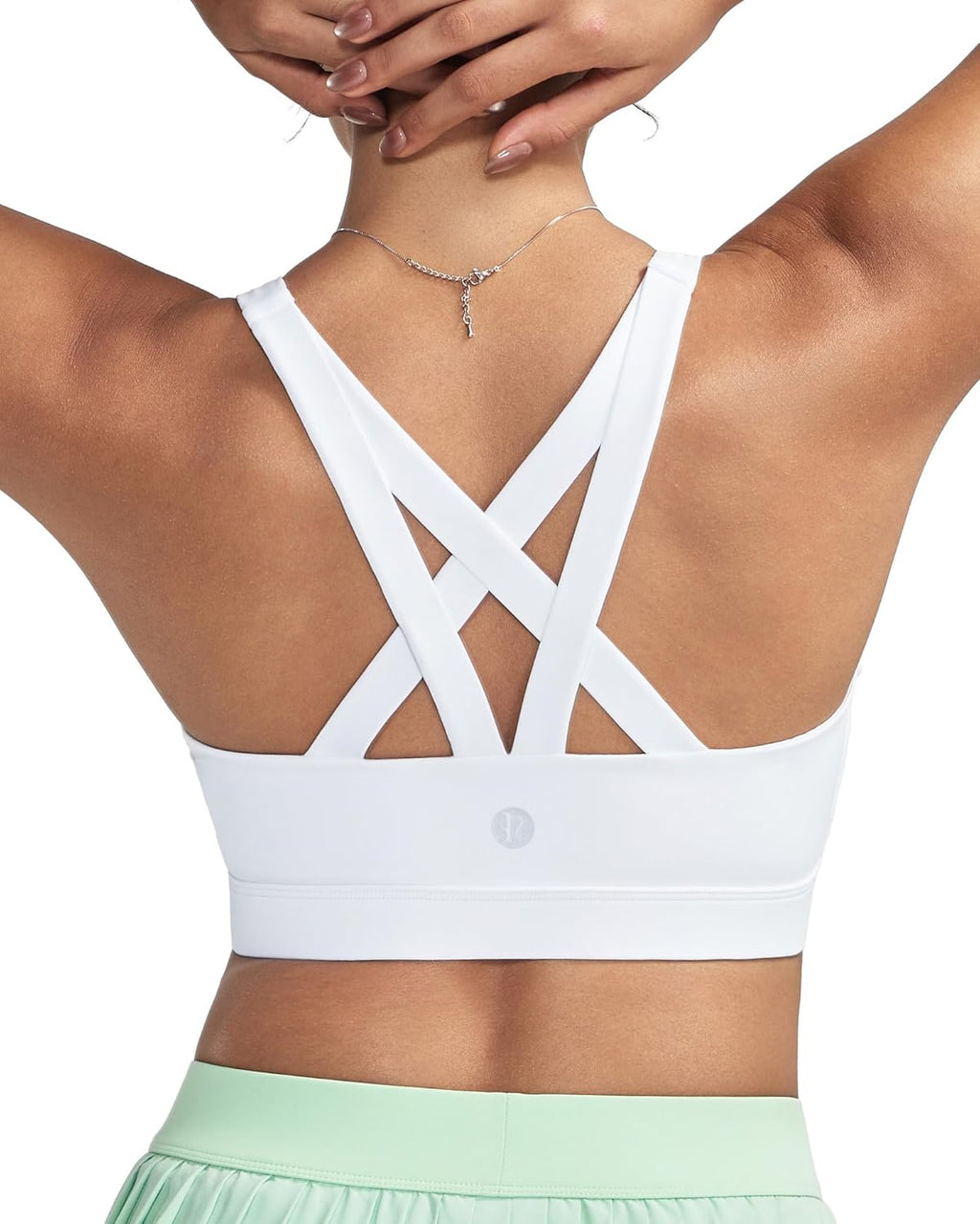 RUNNING GIRL Sports Bras for Women - Padded Criss-Cross Back Medium Support with Removable Cups