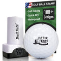 Golf Ball Stamp - Self-Inking Marker - Quick-Dry Permanent Marking Tool, No Leaks or Refills, Reusable & Waterproof Golfing Stamper - Ideal Gift for Golfers, Dads, Retirement (I'd Tap that)