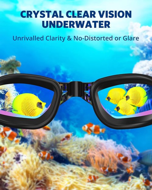 Aegend Swim Goggles - No Leak Design for Full Protection | Ideal for Adults & Youth