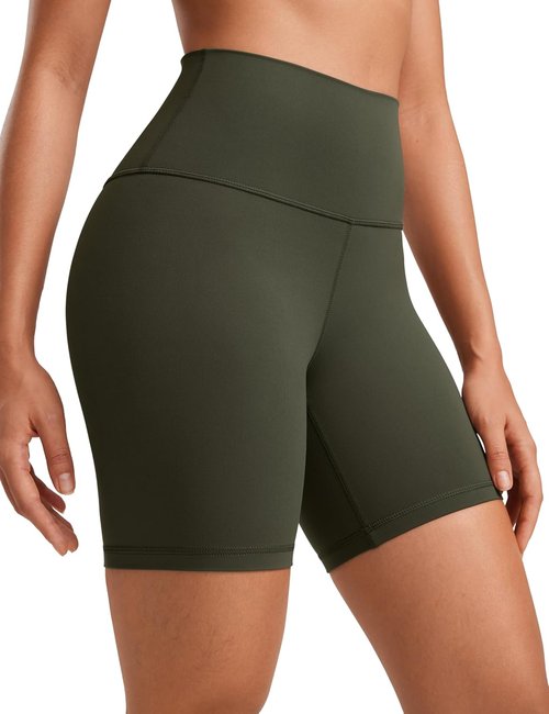 CRZ YOGA Biker Shorts - ButterLuxe High Waisted Spandex for Women | 6" Length for Comfort & Flexibility