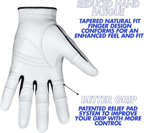 Bionic Men's StableGrip 2.0 Golf Glove - Premium Cabretta Leather for Enhanced Performance