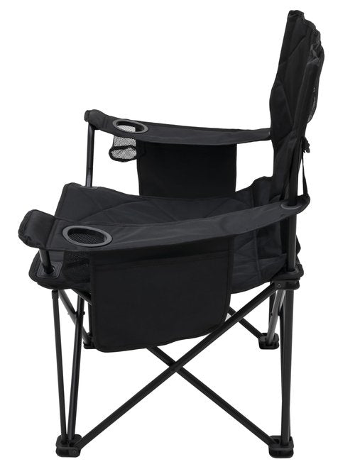 ALPS Mountaineering King Kong Camping Chairs for Adults with Mesh Cup Holders and Pockets, Built Durable and Reliable with Compact Foldable Steel Frame, Black