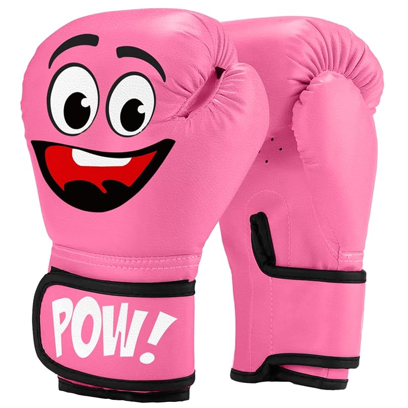 Pink Kids Boxing Gloves for 3-8 Years - Youth Boxing Training Sparring Gloves
