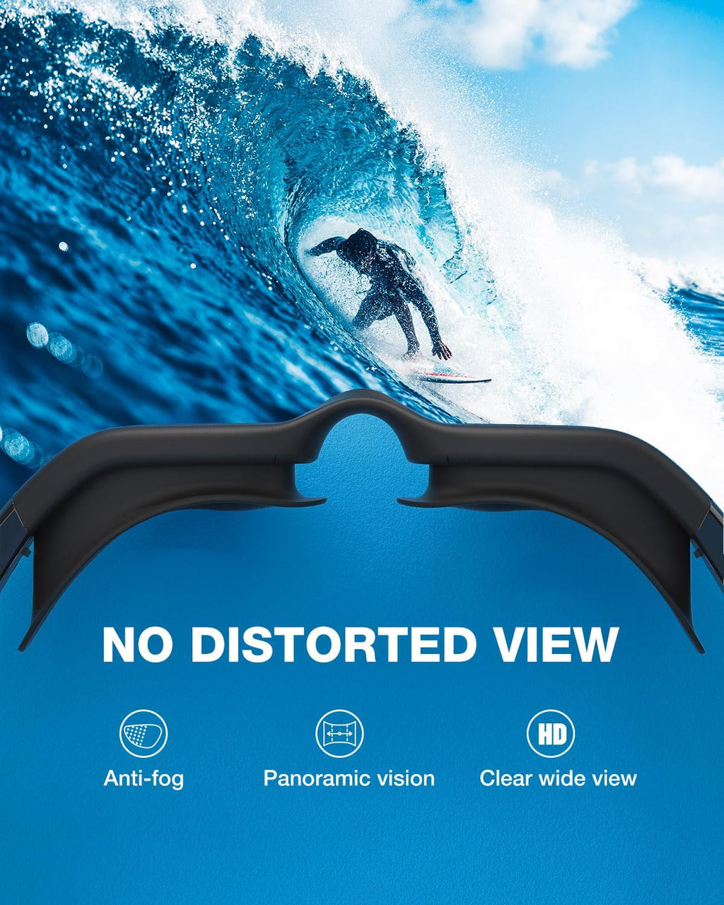 ZIONOR Swim Goggles - Upgraded G1 Polarized Anti-Fog Design for Adults | Comfortable Fit