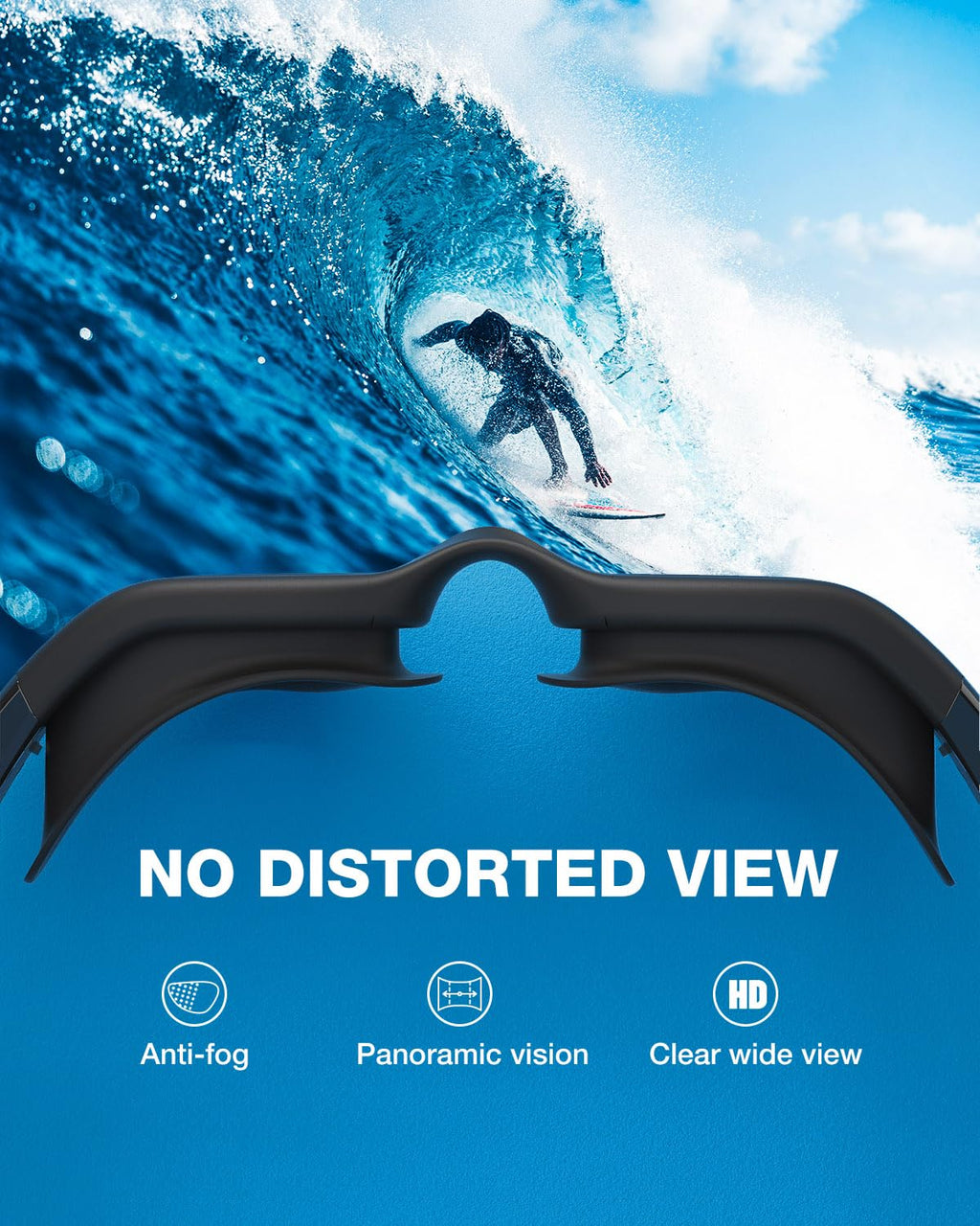 ZIONOR Swim Goggles, Upgraded G1 Polarized Swimming Goggles Anti-fog for Adult Men Women B4 (Polarized + Bright Mirror Coffee Gold)