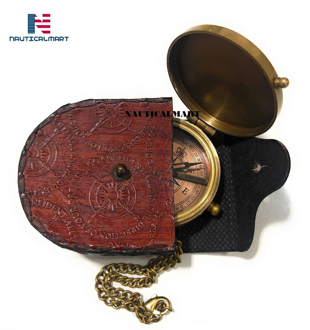 Second Star to The Right J. M. Barrie, Peter Pan Engraved Brass Compass Directional Compass Magnetic Pocket Personalized Gift for Camping, Hiking and Touring