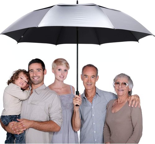 G4Free 72-Inch Golf Umbrella - UV Protection, Auto Open, Windproof, Oversized Double Canopy