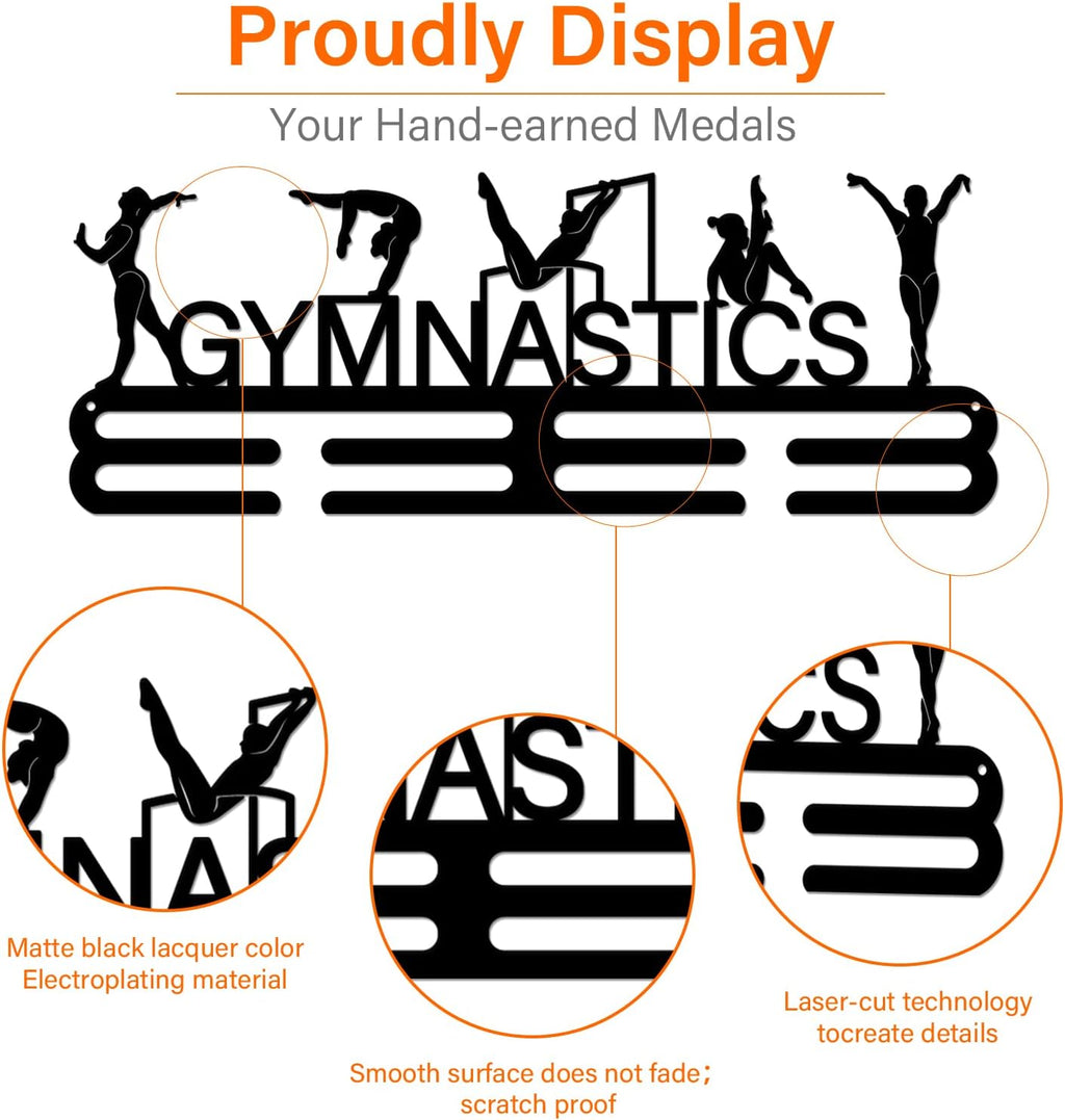 SUPERDANT Medal Holder - Stylish Wall Rack for Women's Rhythmic Gymnastics Awards | 15.75x6in