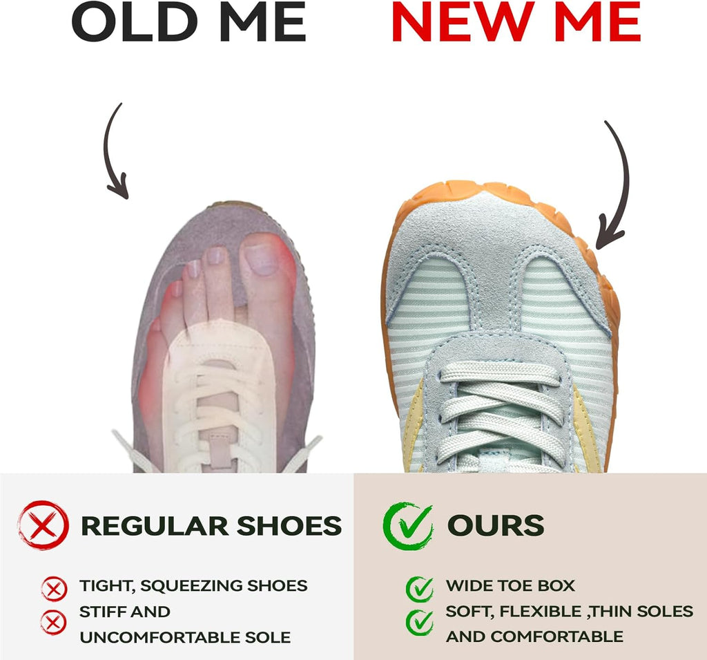 Barefoot Shoes | Skiennix Casual Sneakers for Women - Wide Toe Box, Zero Drop, Lightweight & Breathable