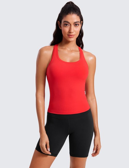 CRZ YOGA Butterluxe Racerback Tank Top - Comfortable Sleeveless Athletic Camisole for Women