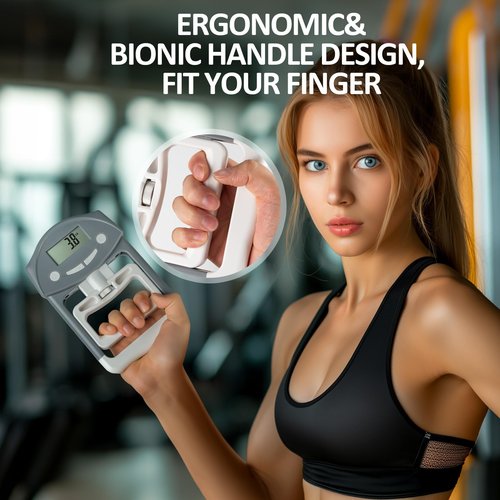 Hand Grip Strength Tester, 220Lbs/99Kgs Hand Grip Dynamometer with LCD Display, Electronic Handgrip Testing for Sports, School, and Home Use