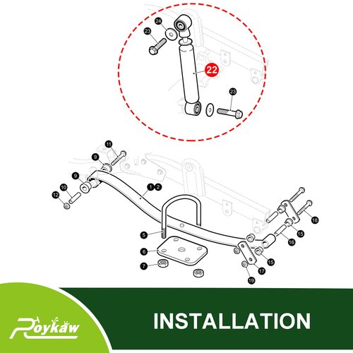 Roykaw Golf Cart Rear Shock Absorbers Kit for EZGO RXV 2008-2013 Gas & Electric Models, Replaces OEM # 603637, 611724