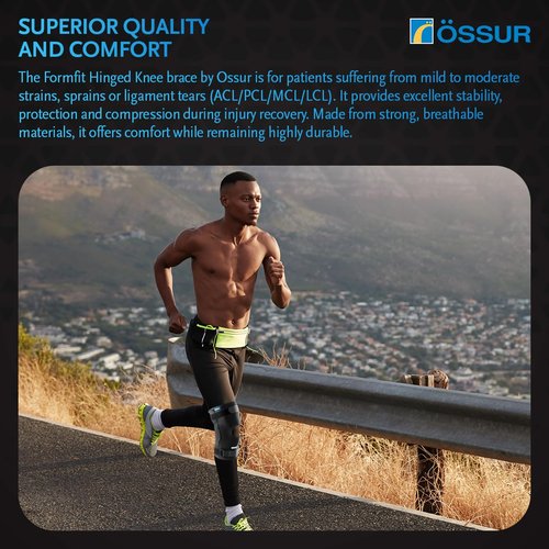 Össur Form Fit Knee Hinged Wrap- Advanced Orthopedic Support for Effective Pain Relief, Injury Recovery, and Maximum Knee Stability - Designed for Comfort and Performance (Large)