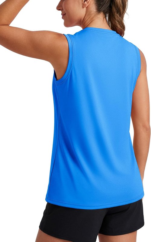 MAGCOMSEN Women's Sleeveless Workout Tank Top - Loose Fit Athletic Shirt for Summer Yoga & Running