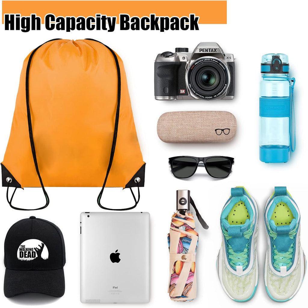 Skiennix Drawstring Backpack - 20 Pack Cinch Sackpacks for Gym, Parties, and Travel - 20 Colors Available