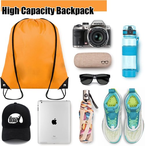 Grneric Drawstring Backpack Bulk - 40 Pieces Cinch Sackpack for Gym & Party | 20 Vibrant Colors