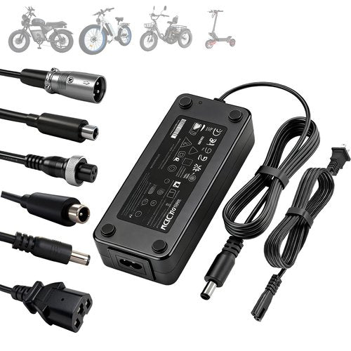 54.6V 3A Fast Battery Charger for Electric Scooter, Hoverboard, E Scooter, Electric Ebike, Universal 7-in-1 Replacement for 48V Lithium Battery 100-240V Input,Compatible with Segway, Volpam, Jetson
