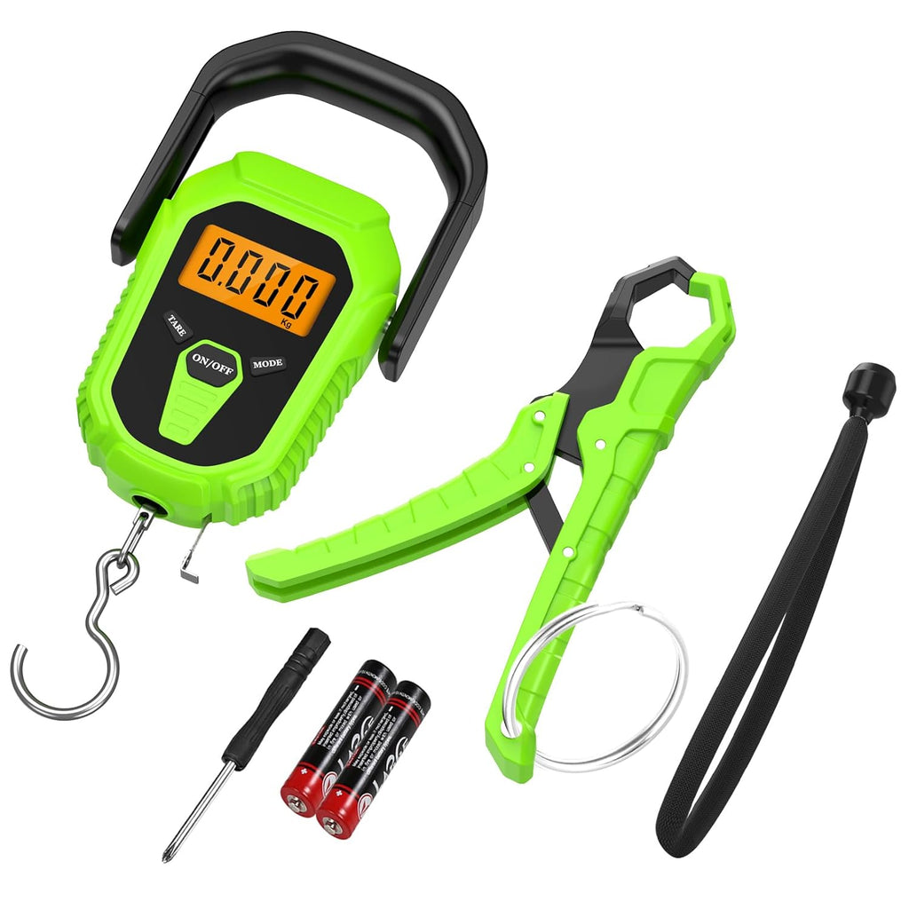 Skiennix Digital Fishing Scale - Portable 110lb Hanging Scale with Lip Gripper | Ideal Fishing Gift for Men