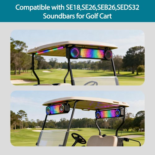 ZGTools Soundbar Mounting T-Bracket, Golf Cart Speaker Mount, for SE18, SE26, SEB26, SEDS32 Soundbars, Golf Cart Accessories, T-Shaped Speaker Mounting Bracket Kit, Sound bar Mount T-Bracket