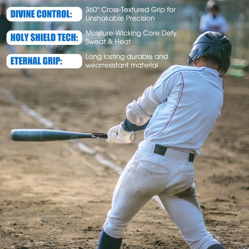 Cross Baseball Bat Grip Tape - 1.75mm Precut Full Adhesive Wraps for Enhanced Thickness & Unique Design