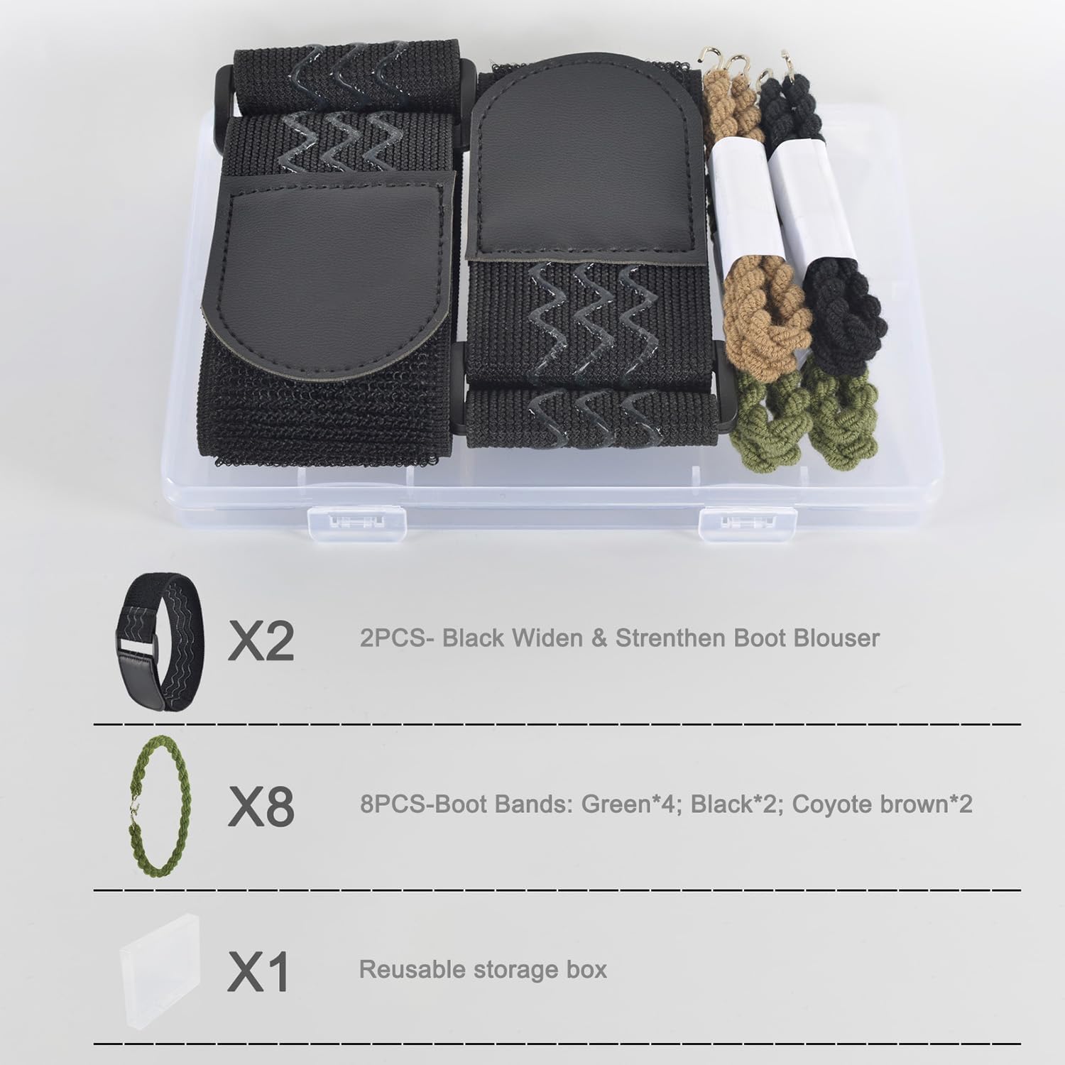 Skiennix Military Boot Blousers - Elastic Boot Bands for Secure Fit | 10PCS/16PCS Options