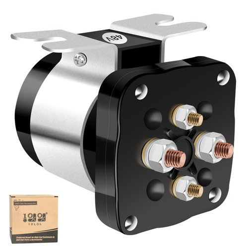 10L0L Golf Cart Solenoid 48 Volt 4 Terminal for EZGO Club Car Yamaha Electric Model, Heavy Duty Starter Solenoid #586 Series, Replaces 73231G01 101883601 JR1-H1950-00