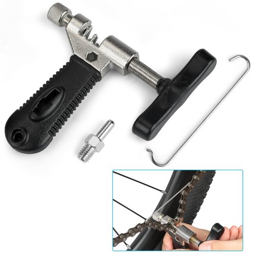 A AKRAF Bicycle Chain Repair Tool Kit with Bike Link Plier, Chain Breaker Splitter Tool, 6 Pairs Bicycle Missing Links, Bicycle Mechanic Tool Kit with Chain Master Link Remover and Connector