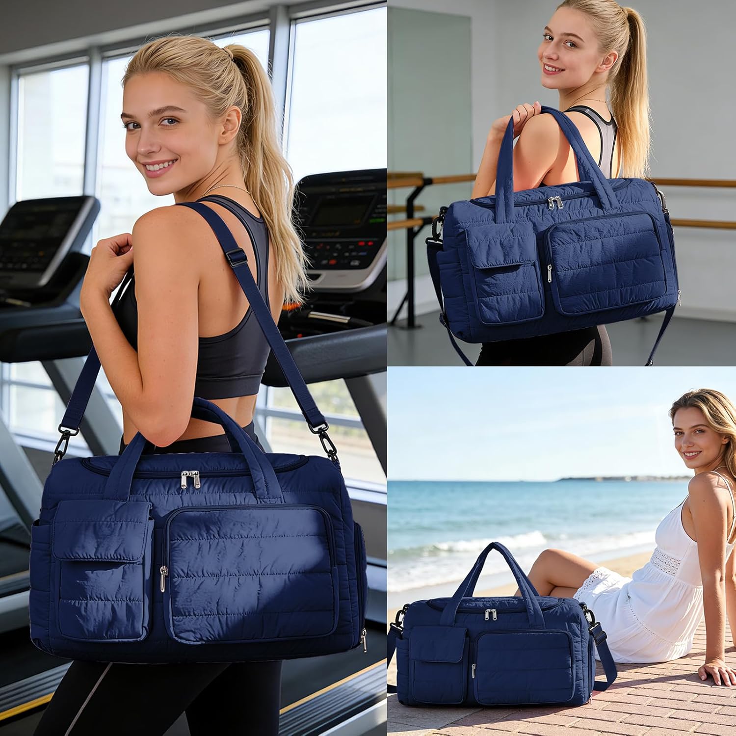 Skiennix Small Gym Bag - Women's Travel Duffle with Shoe Compartment | Perfect for Weekenders